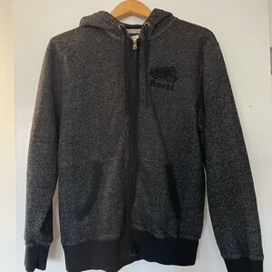 Roots Black & White Zip Hoodie